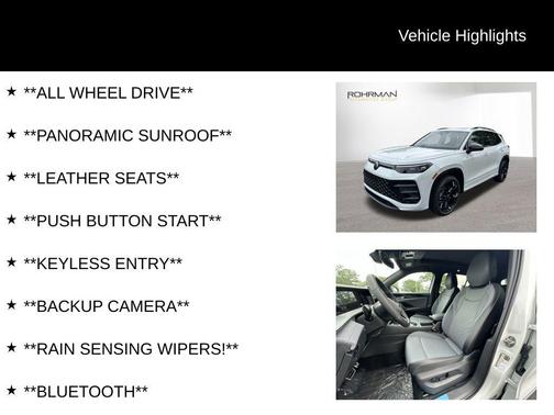 2025 Volkswagen Tiguan 2.0T SE R-Line Black