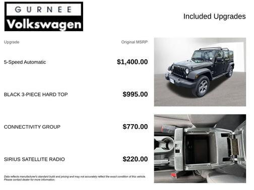 Black Clearcoat 2017 Jeep Wrangler Unlimited Sport