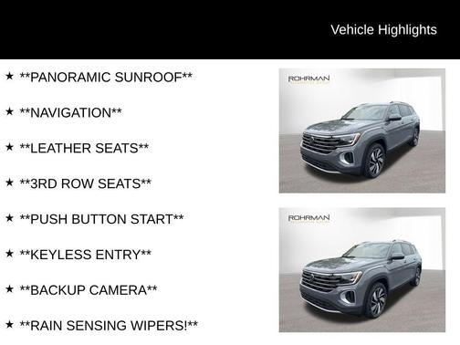 2025 Volkswagen Atlas 2.0T SEL