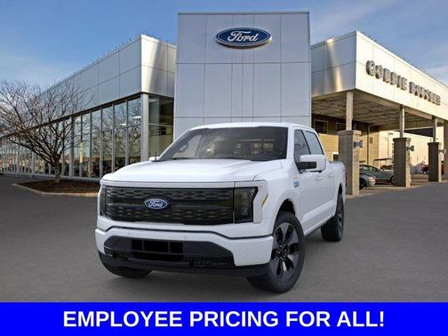 White Metallic 2025 Ford F-150 Lightning Platinum