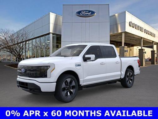 White Metallic 2025 Ford F-150 Lightning Platinum