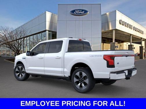 White Metallic 2025 Ford F-150 Lightning Platinum