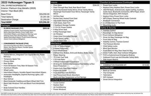 2023 Volkswagen Tiguan 2.0T S