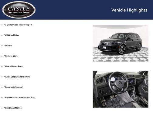 Deep Black Pearl 2021 Volkswagen Tiguan 2.0T SEL R-Line 4MOTION