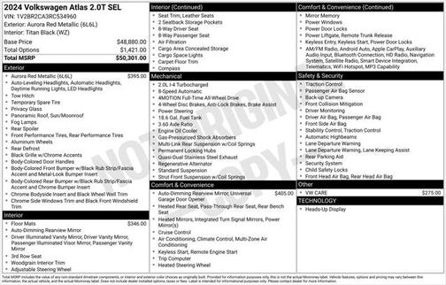 2024 Volkswagen Atlas 2.0T SEL