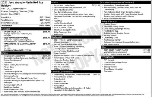2021 Jeep Wrangler Unlimited 4xe Rubicon