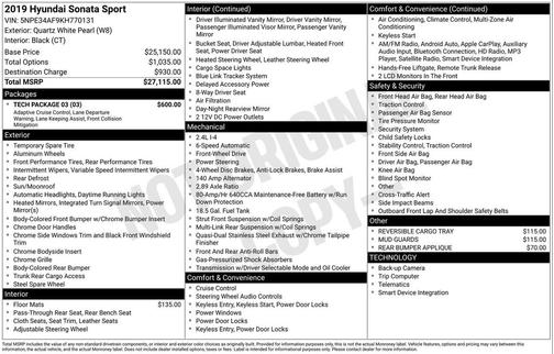 2019 Hyundai SONATA Sport