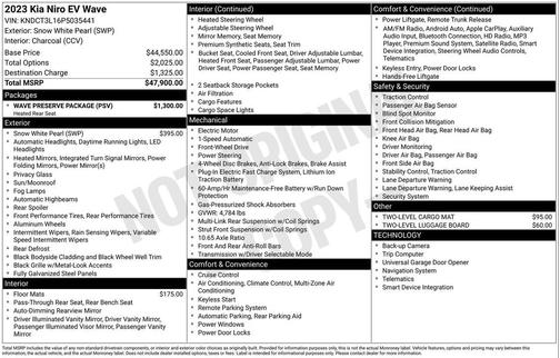 2023 Kia Niro EV Wave