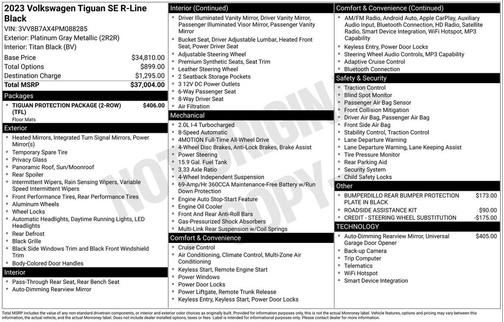 2023 Volkswagen Tiguan 2.0T SE R-Line Black 4MOTION