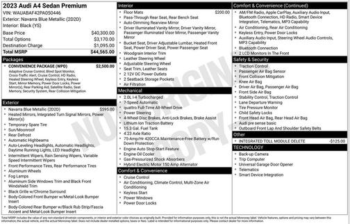 2023 Audi A4 40 Premium