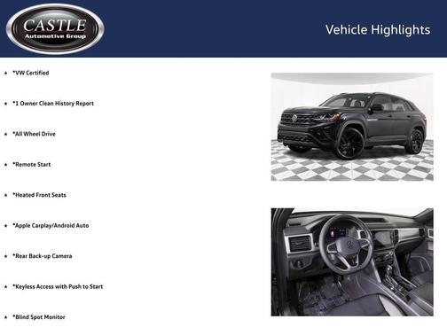 Deep Black Pearl 2023 Volkswagen Atlas Cross Sport 3.6L V6 SE w/Technology