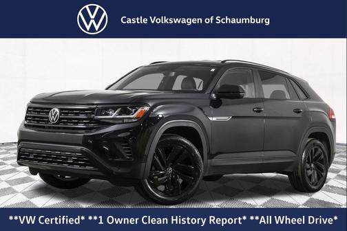 Deep Black Pearl 2023 Volkswagen Atlas Cross Sport 3.6L V6 SE w/Technology