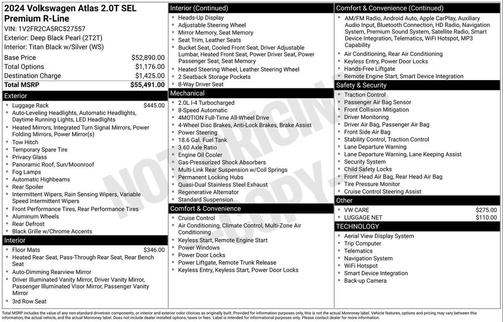 2024 Volkswagen Atlas 2.0T SEL Premium R-Line 4MOTION