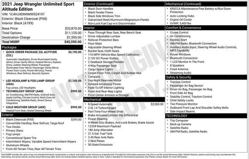 2021 Jeep Wrangler Unlimited Sport Altitude