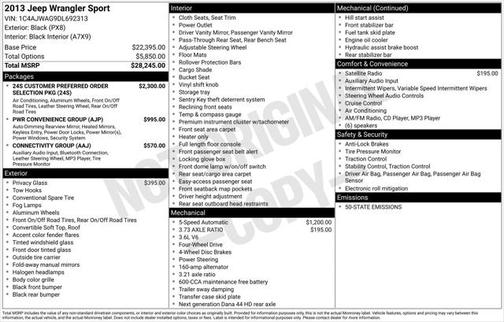 2013 Jeep Wrangler Sport