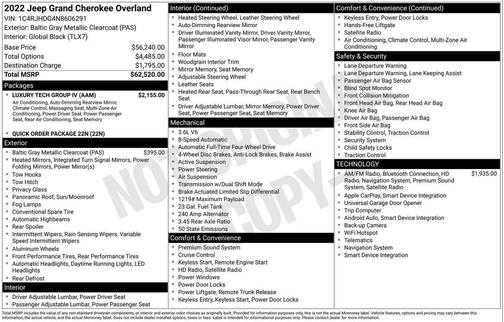 2022 Jeep Grand Cherokee Overland