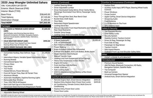 2020 Jeep Wrangler Unlimited Sahara