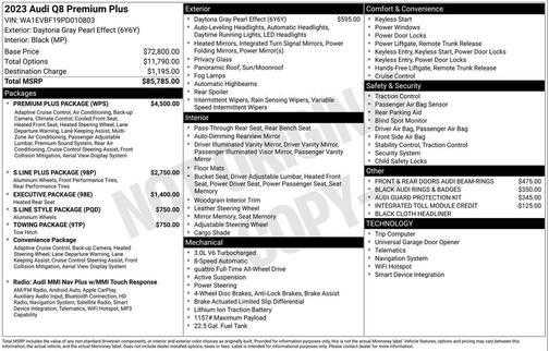 2023 Audi Q8 55 Premium Plus