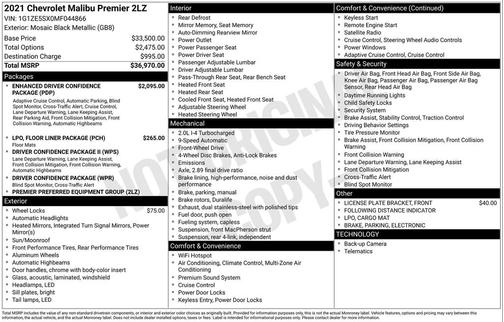 2021 Chevrolet Malibu FWD Premier