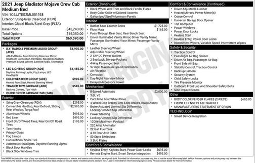 2021 Jeep Gladiator Mojave 4X4