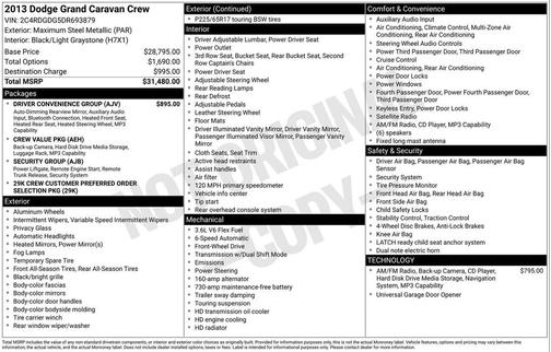 2013 Dodge Grand Caravan Crew