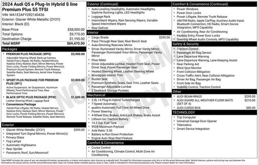 2024 Audi Q5 e 55 S line Premium Plus