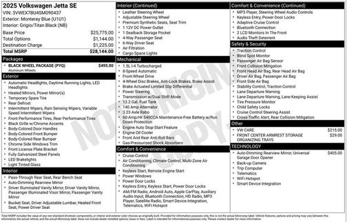 2025 Volkswagen Jetta 1.5T SE