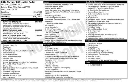 2014 Chrysler 200 Limited