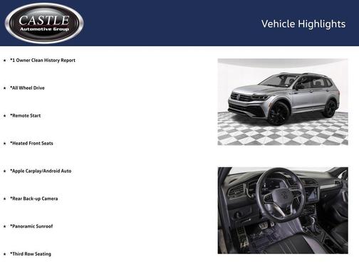 Silver Metallic 2023 Volkswagen Tiguan 2.0T SE R-Line Black