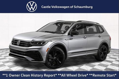 Silver Metallic 2023 Volkswagen Tiguan 2.0T SE R-Line Black