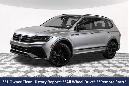 Silver Metallic 2023 Volkswagen Tiguan 2.0T SE R-Line Black