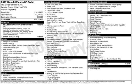 2017 Hyundai ELANTRA SE