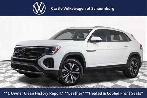 Pure White 2025 Volkswagen Atlas Cross Sport 2.0T SE