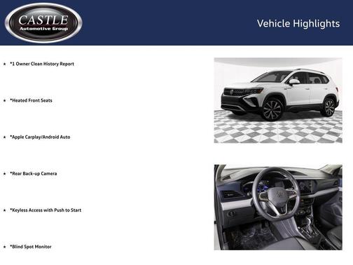 Pure White 2024 Volkswagen Taos 1.5T SE