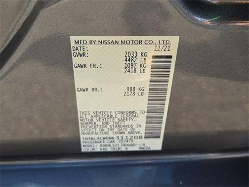 2022 Nissan Altima 2.5 SR