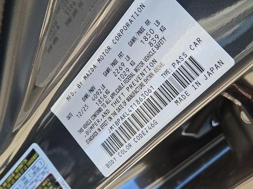 Machine Gray Metallic 2026 Mazda Mazda3 FWD w/Select Package