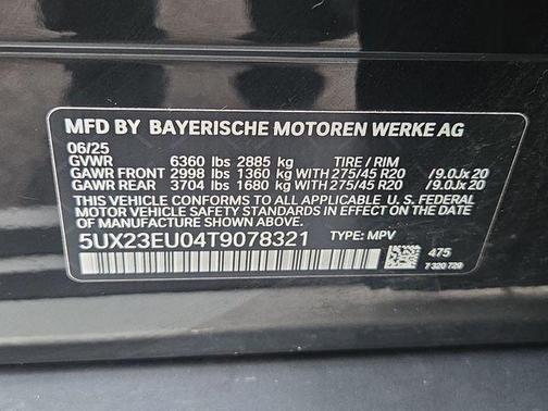 Black Sapphire Metallic 2026 BMW X5 xDrive40i