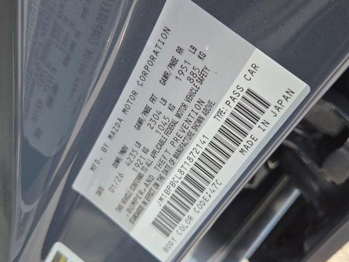 Polymetal Gray Metallic 2026 Mazda Mazda3 2.5 S Carbon Edition