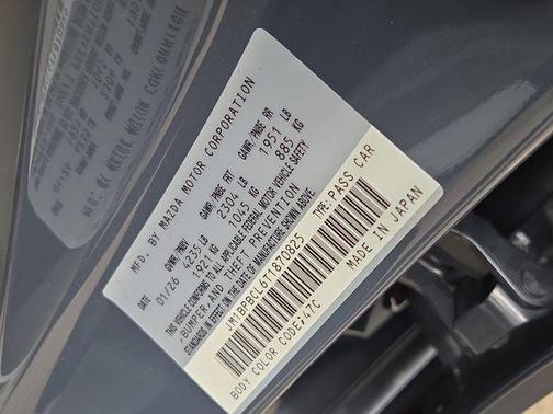 Polymetal Gray Metallic 2026 Mazda Mazda3 2.5 S Carbon Edition