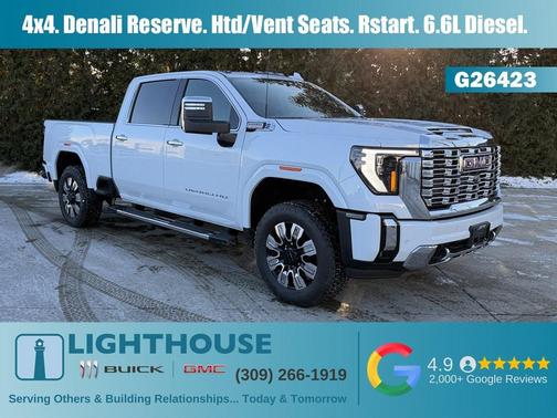 Glacier White Tricoat 2026 GMC Sierra 3500 Denali Truck