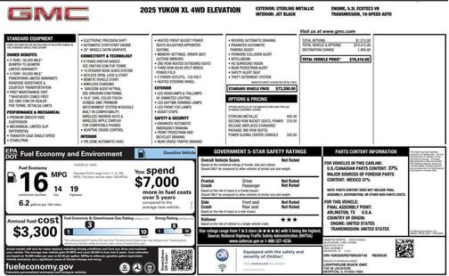 2025 GMC Yukon XL 4WD Elevation