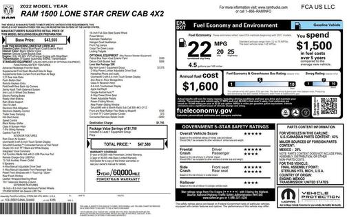 2022 RAM 1500 Big Horn/Lone Star
