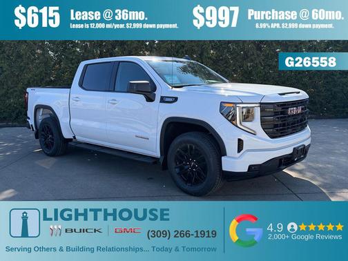 Summit White 2026 GMC Sierra 1500 Elevation