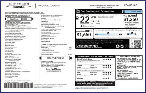 2017 Chrysler Pacifica Touring