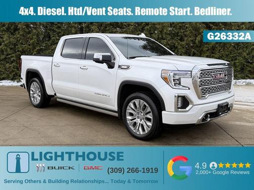 White Frost Tricoat 2021 GMC Sierra 1500 Denali Truck