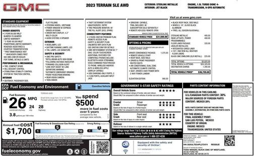 Sterling Metallic 2023 GMC Terrain SLE