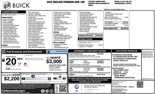 Summit White 2023 Buick Enclave Premium AWD