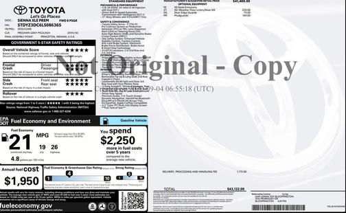 2020 Toyota Sienna XLE Premium