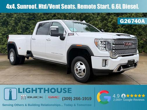 White Frost Tricoat 2023 GMC Sierra 3500 Denali