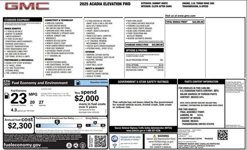 2025 GMC Acadia FWD Elevation